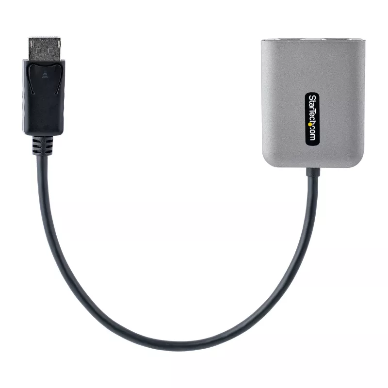 StarTech.com DP uz diviem HDMI MST HUB - Divi HDMI 4K 60Hz - DisplayPort vairāku monitoru adapteris ar 1 pēdas / 30 cm kabeli - DP 1.4 Multi Stream Transport centrs, DSC | HBR3 - DP uz HDMI sadalītājs