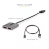 StarTech.com DP uz diviem HDMI MST HUB - Divi HDMI 4K 60Hz - DisplayPort vairāku monitoru adapteris ar 1 pēdas / 30 cm kabeli - DP 1.4 Multi Stream Transport centrs, DSC | HBR3 - DP uz HDMI sadalītājs