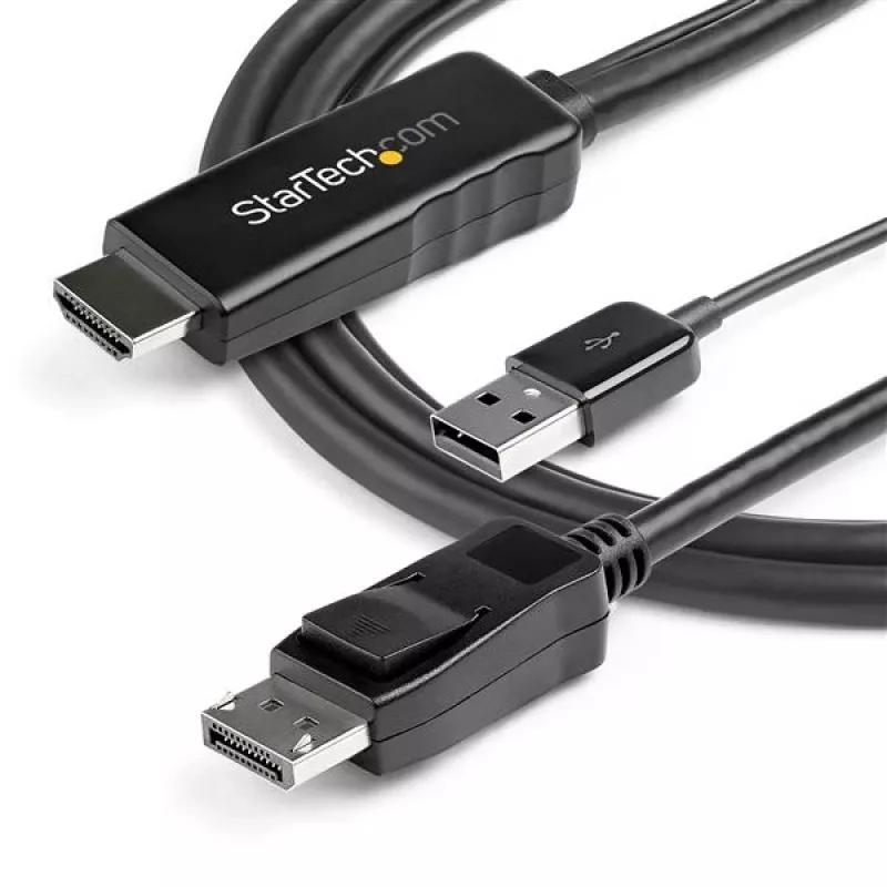 StarTech.com 3 m (9,8 pēdas) HDMI–DisplayPort kabelis — 4K 30 Hz