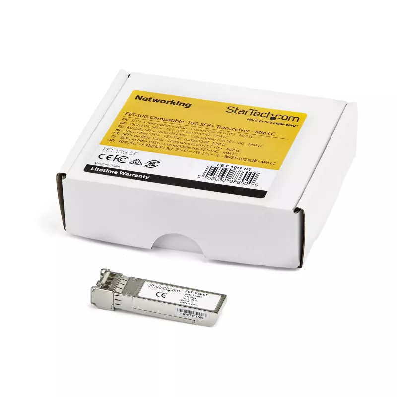 StarTech.com Cisco FET-10G saderīgs SFP+ modulis - 10GBASE-USR - 10GbE daudzmodu šķiedras MMF optiskais raiduztvērējs - 10GE Gigabit Ethernet SFP+ - LC 300m - 850nm - DDM Cisco Nexus 2000