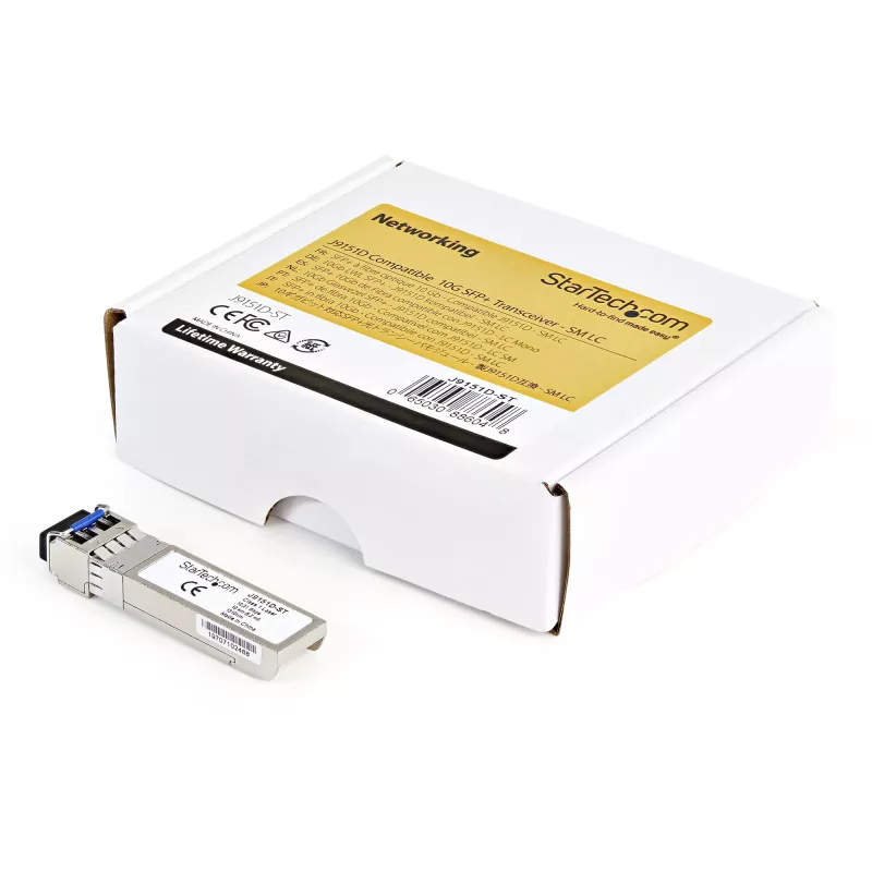 StarTech.com HPE J9151D saderīgs SFP+ modulis - 10GBASE-LR - 10GbE vienmoda optiskās šķiedras raiduztvērējs - 10GE Gigabit Ethernet SFP+ - LC 10km - 1310nm - DDM HPE 2540, 2920, 2930M