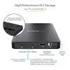 StarTech.com 4 nodalījumu Thunderbolt 3 NVMe korpuss, M.2 NVMe SSD diskiem, 1x DisplayPort video/ 2x TB3 pakārtotie porti, 40 Gbps, 72 W barošanas bloks, ārējais cietā diska korpuss