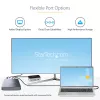StarTech.com 4 nodalījumu Thunderbolt 3 NVMe korpuss, M.2 NVMe SSD diskiem, 1x DisplayPort video/ 2x TB3 pakārtotie porti, 40 Gbps, 72 W barošanas bloks, ārējais cietā diska korpuss