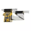 StarTech.com 8 portu PCI Express RS232 seriālais adaptera karte, PCIe RS232 seriālā karte, 16C1050 UART, zema profila seriālā DB9 kontrollera/paplašināšanas karte, 15kV ESD aizsardzība, tikai Windows - TAA