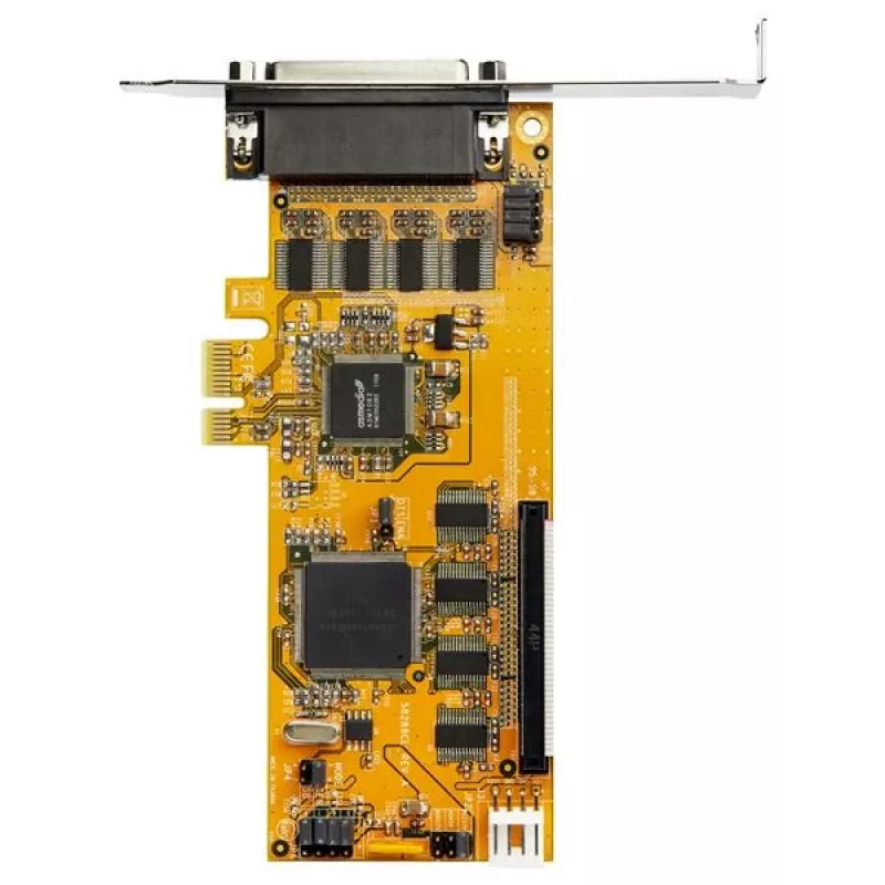 StarTech.com 8 portu PCI Express RS232 seriālais adaptera karte, PCIe RS232 seriālā karte, 16C1050 UART, zema profila seriālā DB9 kontrollera/paplašināšanas karte, 15kV ESD aizsardzība, tikai Windows - TAA