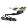 StarTech.com 8 portu PCI Express RS232 seriālais adaptera karte, PCIe RS232 seriālā karte, 16C1050 UART, zema profila seriālā DB9 kontrollera/paplašināšanas karte, 15kV ESD aizsardzība, tikai Windows - TAA