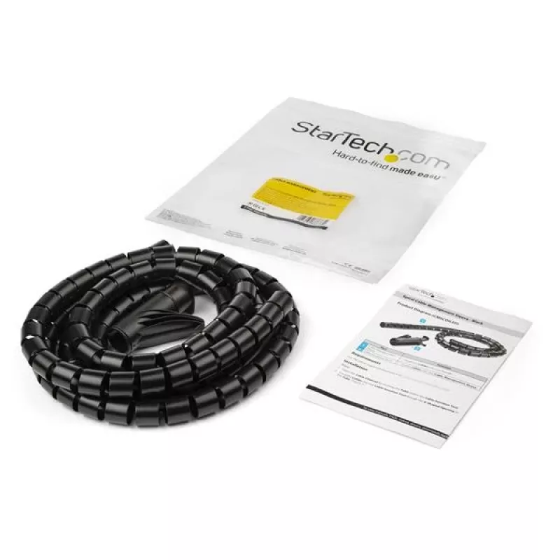 StarTech.com 1,5 m kabeļu pārvaldības uzmava - spirālveida - 25 mm diametrs