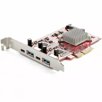 StarTech.com 4 portu USB PCIe karte - 10Gbps USB PCI Express paplašināšanas karte ar 2 kontrolleriem - 2x USB-C & 2x USB-A porti (USB 3.2/3.1 Gen 2) - USB/USB-C PCI-e karte - pilna profila
