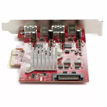 StarTech.com 4 portu USB PCIe karte - 10Gbps USB PCI Express paplašināšanas karte ar 2 kontrolleriem - 2x USB-C & 2x USB-A porti (USB 3.2/3.1 Gen 2) - USB/USB-C PCI-e karte - pilna profila