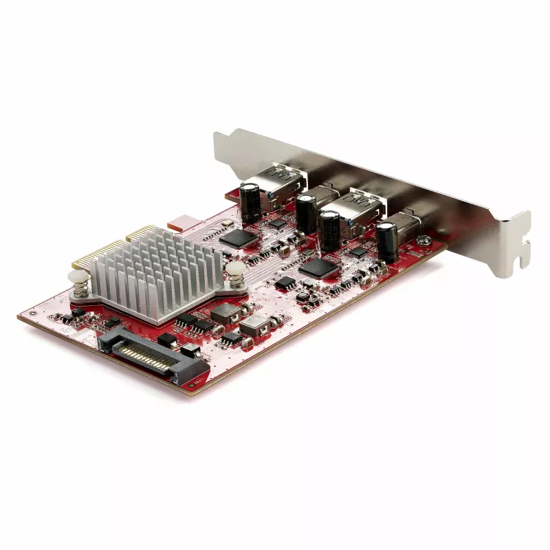 StarTech.com 4 portu USB PCIe karte - 10Gbps USB PCI Express paplašināšanas karte ar 2 kontrolleriem - 2x USB-C & 2x USB-A porti (USB 3.2/3.1 Gen 2) - USB/USB-C PCI-e karte - pilna profila