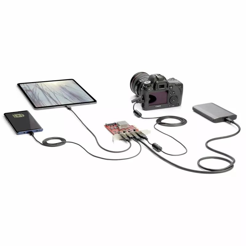 StarTech.com 4 portu USB PCIe karte - 10Gbps USB PCI Express paplašināšanas karte ar 2 kontrolleriem - 2x USB-C & 2x USB-A porti (USB 3.2/3.1 Gen 2) - USB/USB-C PCI-e karte - pilna profila