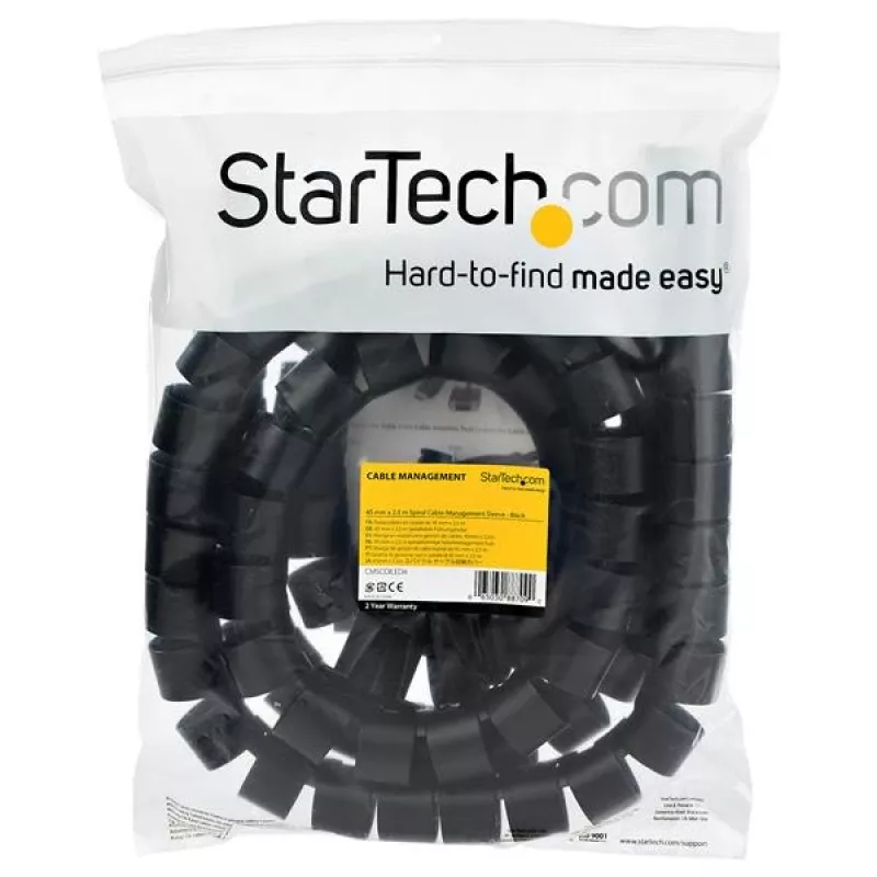 StarTech.com 2.5 m kabeļu pārvaldības uzmava - spirālveida - 45 mm diametrs