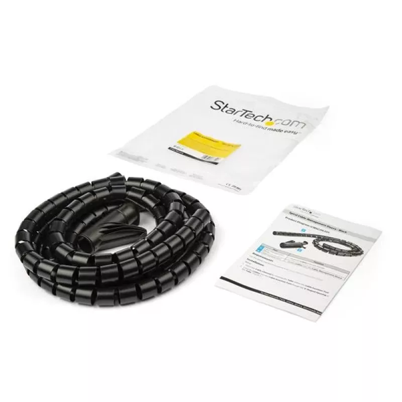 StarTech.com 2,5 m kabeļu pārvaldības uzmava – spirālveida – 25 mm diametrs