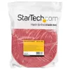 StarTech.com 100ft āķa un cilpas rullis – pēc izmēra piegriežamas atkārtoti lietojamas kabeļu saites – lielapjoma rūpnieciskā vadu stiprinājuma lente / regulējami auduma aptinumi sarkani / atkārtoti lietojamas pašsaķeršanās kabeļu pārvaldības siksnas
