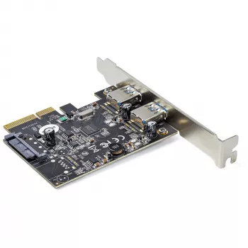 StarTech.com 2 portu USB PCIe karte ar 10 Gbit/s katrā portā - USB 3.1/3.2 Gen 2 Type-A PCI Express 3.0 x2 resursdatora kontrollera paplašināšanas karte - pievienojamā adaptera karte - pilna/zema profila - Windows & Linux