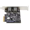 StarTech.com 2 portu USB PCIe karte ar 10 Gbit/s katrā portā - USB 3.1/3.2 Gen 2 Type-A PCI Express 3.0 x2 resursdatora kontrollera paplašināšanas karte - pievienojamā adaptera karte - pilna/zema profila - Windows & Linux