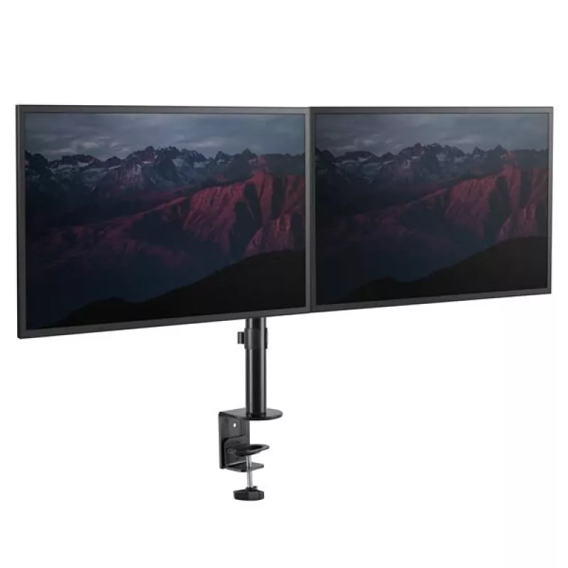 StarTech.com galda stiprinājuma dubultais monitora statīvs - galda skavas VESA saderīgs monitora statīvs līdz 32 collu displejiem - ergonomisks locīklu monitora statīvs - regulējams augstums/slīpums/pagrieziens/rotācija