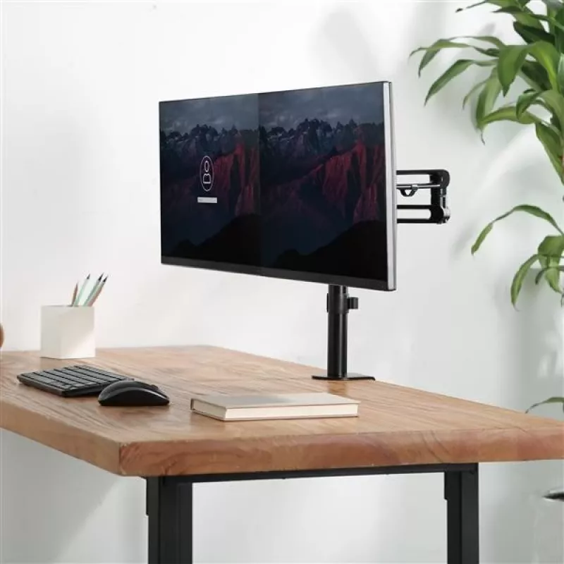 StarTech.com galda stiprinājuma dubultais monitora statīvs - galda skavas VESA saderīgs monitora statīvs līdz 32 collu displejiem - ergonomisks locīklu monitora statīvs - regulējams augstums/slīpums/pagrieziens/rotācija