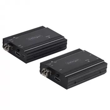 StarTech.com 4K HDMI KVM pagarinātājs pa optisko šķiedru - HDMI Video & USB attālā KVM pārslēdzēja/ konsoles pagarinātājs - līdz 984 pēdām/300m (daudzrežīmu) - 2x 10G MMF SFP+ moduļi - KVM pagarināšanas komplekts (TX/RX)