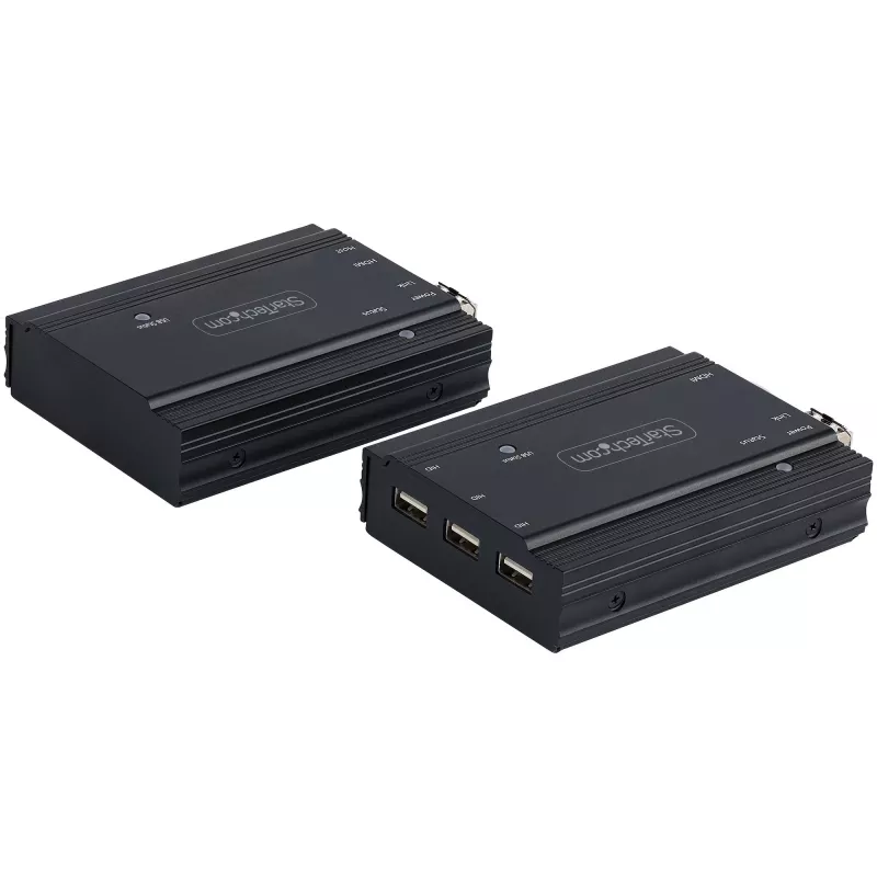 StarTech.com 4K HDMI KVM pagarinātājs pa optisko šķiedru - HDMI Video & USB attālā KVM pārslēdzēja/ konsoles pagarinātājs - līdz 984 pēdām/300m (daudzrežīmu) - 2x 10G MMF SFP+ moduļi - KVM pagarināšanas komplekts (TX/RX)
