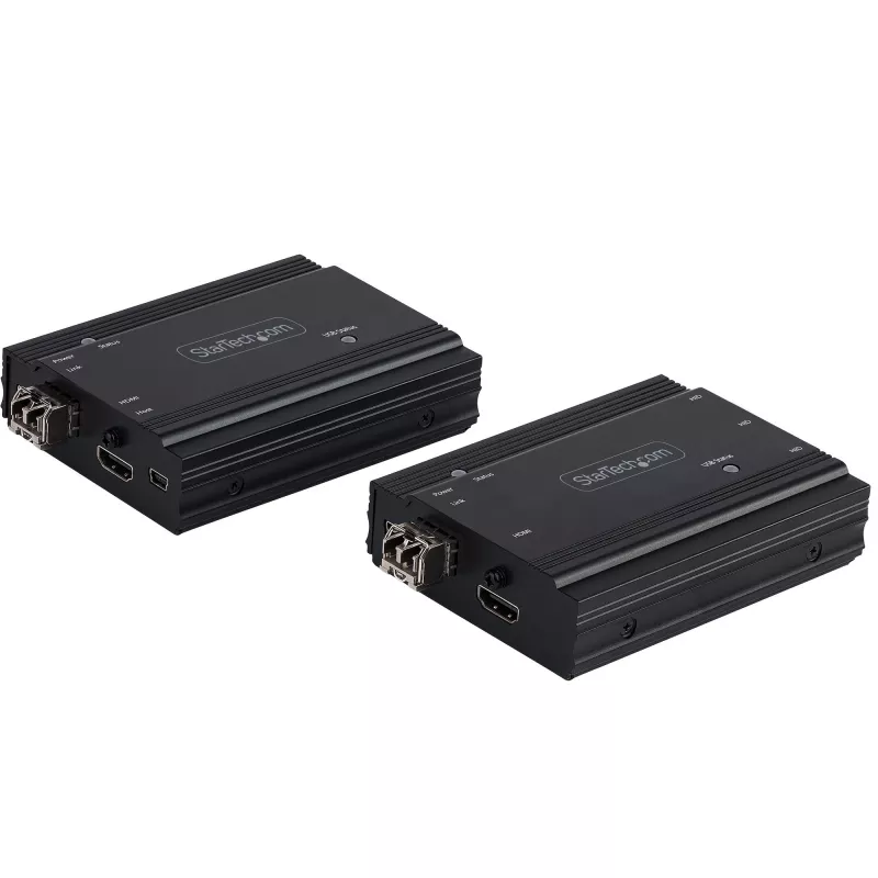 StarTech.com 4K HDMI KVM pagarinātājs pa optisko šķiedru - HDMI Video & USB attālā KVM pārslēdzēja/ konsoles pagarinātājs - līdz 984 pēdām/300m (daudzrežīmu) - 2x 10G MMF SFP+ moduļi - KVM pagarināšanas komplekts (TX/RX)