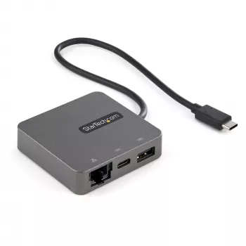 StarTech.com USB-C daudzfunkciju adapteris - USB 3.1 Gen 2 Type-C mini dokstacija - USB-C uz 4K HDMI vai 1080p VGA video - 10Gbps USB-A USB-C, GbE - pārnēsājama ceļojumu klēpjdatora dokstacija - darbojas ar Thunderbolt 3