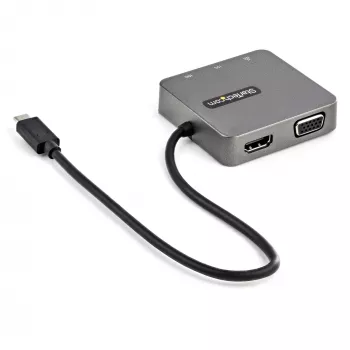 StarTech.com USB-C daudzfunkciju adapteris - USB 3.1 Gen 2 Type-C mini dokstacija - USB-C uz 4K HDMI vai 1080p VGA video - 10Gbps USB-A USB-C, GbE - pārnēsājama ceļojumu klēpjdatora dokstacija - darbojas ar Thunderbolt 3