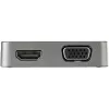 StarTech.com USB-C daudzfunkciju adapteris - USB 3.1 Gen 2 Type-C mini dokstacija - USB-C uz 4K HDMI vai 1080p VGA video - 10Gbps USB-A USB-C, GbE - pārnēsājama ceļojumu klēpjdatora dokstacija - darbojas ar Thunderbolt 3