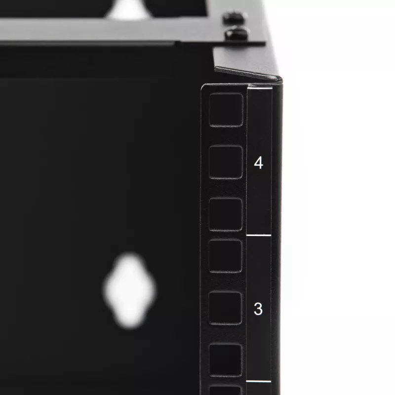 StarTech.com 4U sienas montāžas tīkla statīvs - 14 collu dziļš (zema profila) - 19 collu paneļa kronšteins seklam serveru un IT aprīkojumam, tīkla komutatoriem - 44 mārciņas/20 kg svara ietilpība, melns