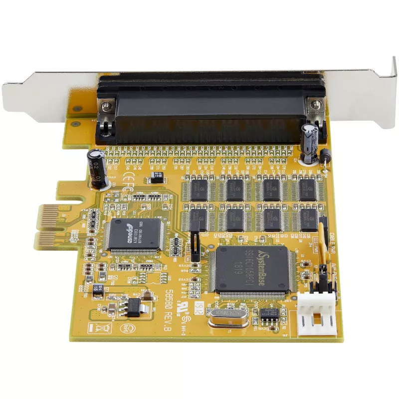 StarTech.com 8 portu PCI Express RS232 seriālais adapteris, PCIe RS232 seriālā karte, 16C1050 UART, daudzportu seriālais DB9 kontrolieris/paplašināšanas karte, 15 kV ESD aizsardzība, tikai Windows — TAA