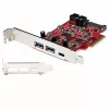 StarTech.com 5-Port USB PCIe Card - 10Gbps USB 3.1 Gen 2 PCIe Card w/ 1x USB-C & 2x USB-A - 1x 2 Port IDC (Internal 5Gbps USB Header Expansion) - USB C PCI Express kontrolieris Card