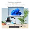 StarTech.com galda stiprinājuma monitora svira ar 2x USB 3.0 pieslēgvietām, pilnas kustības viena monitora stiprinājums, līdz 34 collu (17,6 mārciņas/8 kg) VESA displejs, skava/caurules stiprinājums, mehāniska atspere