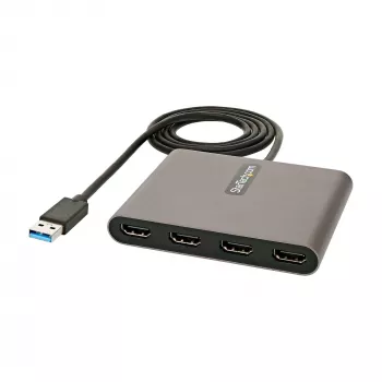StarTech.com USB 3.0 uz četrkāršu HDMI adapteri, USB uz 4x HDMI monitors pārveidotājs operētājsistēmai Windows (nav atbalsta macOS/ChromeOS/Linux) - TAA