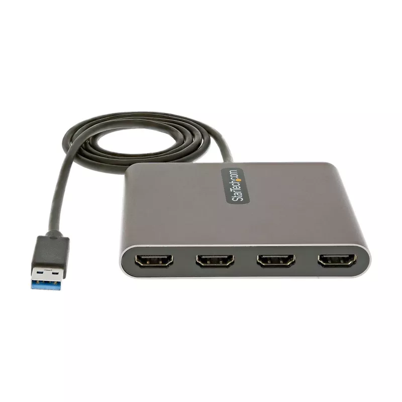 StarTech.com USB 3.0 uz četrkāršu HDMI adapteri, USB uz 4x HDMI monitors pārveidotājs operētājsistēmai Windows (nav atbalsta macOS/ChromeOS/Linux) - TAA