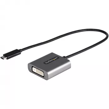 StarTech.com USB-C uz DVI adapteris - 1920x1200p USB-C uz DVI-D adaptera pārveidotājs - USB Type-C uz DVI Displejs/Monitors - Video pārveidotājs - Thunderbolt 3 saderīgs - 12 collu garš pievienots kabelis - Uzlabotā CDP2DVI versija