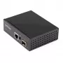 StarTech.com PoE+ rūpnieciskais optiskās šķiedras–Ethernet multivides pārveidotājs 60 W — SFP uz RJ45 — vienmoda/daudzmodu optiskā šķiedra uz vara Gigabit Ethernet — kompakts izmērs — IP30 / -40 līdz +75 °C