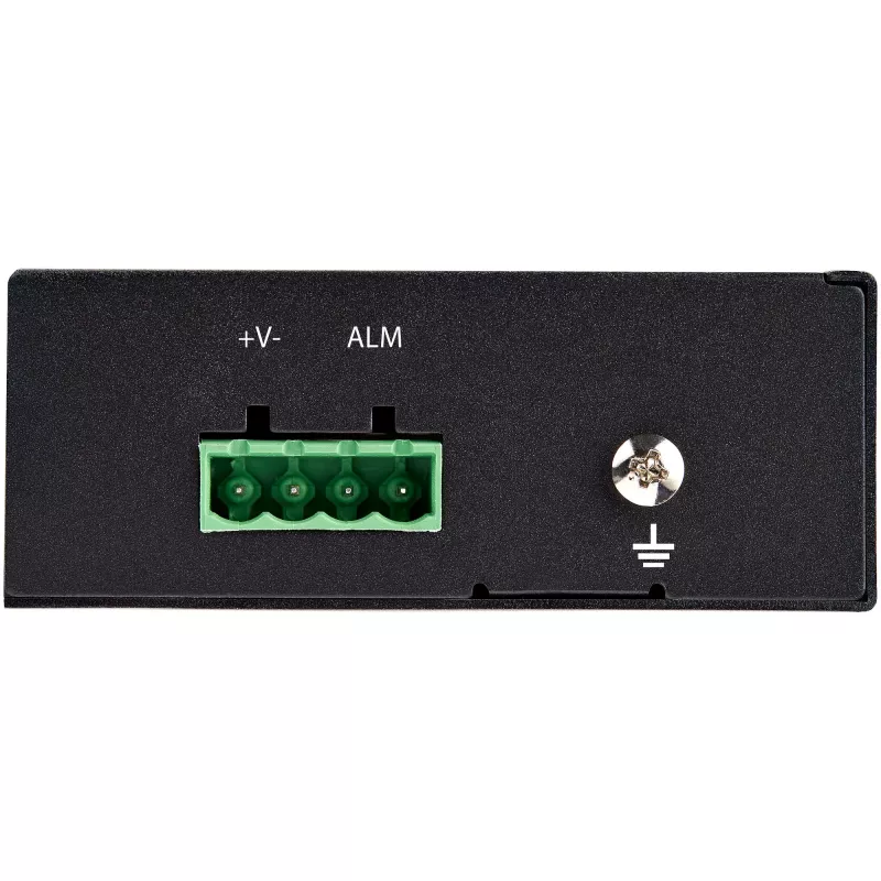 StarTech.com PoE+ rūpnieciskais optiskās šķiedras–Ethernet multivides pārveidotājs 60 W — SFP uz RJ45 — vienmoda/daudzmodu optiskā šķiedra uz vara Gigabit Ethernet — kompakts izmērs — IP30 / -40 līdz +75 °C