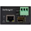 StarTech.com Industrial Fiber to Ethernet Media Converter - 100Mbps SFP to RJ45/Cat6 - Singlemode/Multimode Optical Fiber to Copper tīkls - 12-56V DC - IP-30/ -40 to +75C