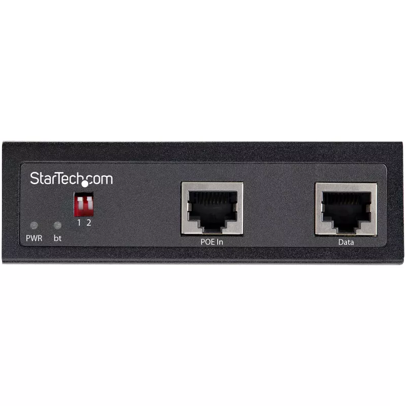 StarTech.com Industrial Gigabit PoE sadalītājs - 90W ātrgaitas Power over Ethernet PoE+++ sadalītājs - 12-48V līdzstrāvas sadalītājs 802.3bt - LAN/RJ45 Ultra PoE uz līdzstrāvas adapteris - -40°C līdz +75°C