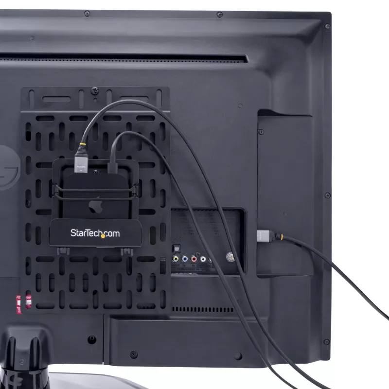 StarTech.com Universal TV Accessory Mount - Adjustable TV & Wall Mount Bracket - Media Players/Router/Modem/AV Switches & Extenders/Apple TV - Hidden kabelis Box Mount Behind TV - 11lb (5kg)