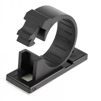 StarTech.com 100 Adhesive kabeļu pārvaldības skavas Melns - tīkls/Ethernet/Office Desk/Computer Cord Organizer - Sticky kabelis/Wire Holders - Nylon Self Adhesive Clamp UL/94V-2 Fire Rated