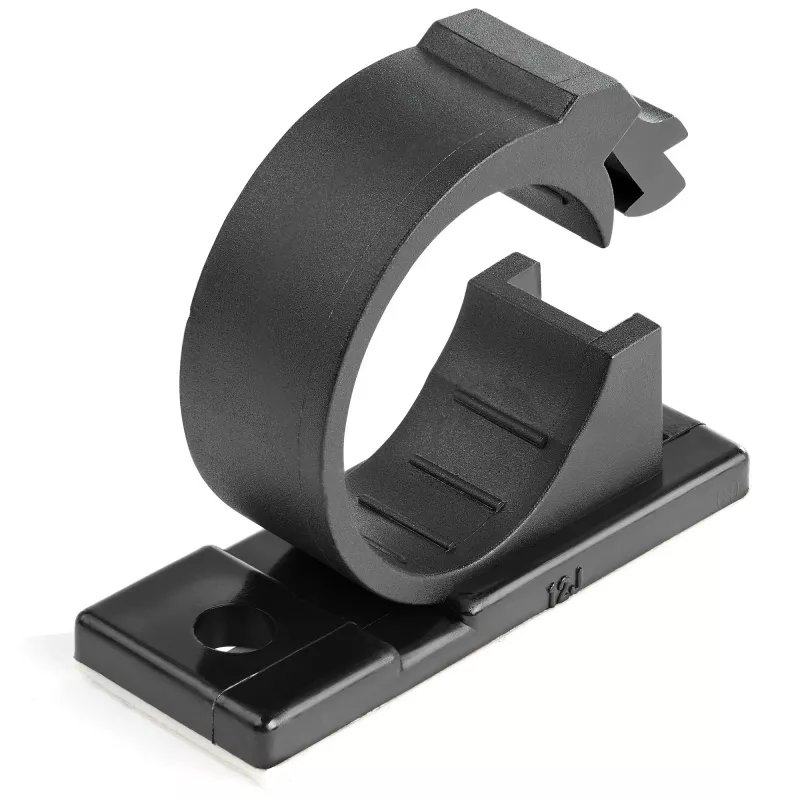 StarTech.com 100 Adhesive kabeļu pārvaldības skavas Melns - tīkls/Ethernet/Office Desk/Computer Cord Organizer - Sticky kabelis/Wire Holders - Nylon Self Adhesive Clamp UL/94V-2 Fire Rated