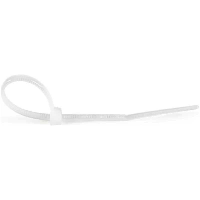 StarTech.com 4 collu (10 cm) kabeļu saites – 1/16 collas (2 mm) platas, 7/8 collas (22 mm) saiņa diametrs, 18 mārciņas (8 kg) stiepes izturība, neilona pašbloķējošas rāvējslēdzēja saites ar izliektu galu – 94V-2/UL sarakstā, 1000 gab. iepakojumā – balta