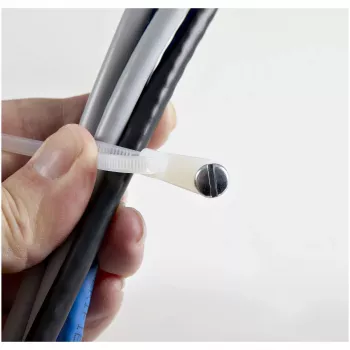 StarTech.com 8 collu (20cm) kabeļu saites ar montāžas atveri - 1/8 collas (4mm) platas, 2 collu (52mm) saišķa diametrs, 50 mārciņu (22kg) stiepes izturība, neilons 66 pašbloķējošās saites ar skrūvju atveri, UL sarakstā, 100 iepakojumā