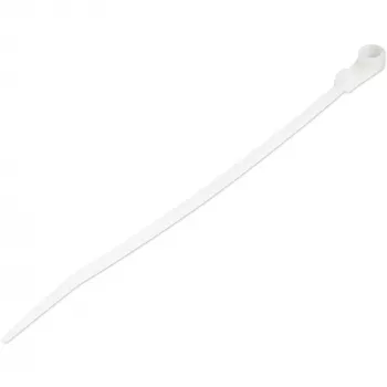 StarTech.com 6 collu (15 cm) kabeļu saites ar montāžas caurumu – 1/8 collas (3 mm) platas, 1-1/2 collu (40 mm) saišķa diametrs, 40 lb (18 kg) stiepes izturība, neilona 66 pašbloķējošas saites ar skrūvju caurumu, UL sarakstā, 100 gab.
