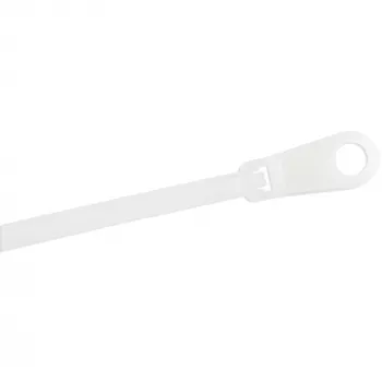StarTech.com 6 collu (15 cm) kabeļu saites ar montāžas caurumu – 1/8 collas (3 mm) platas, 1-1/2 collu (40 mm) saišķa diametrs, 40 lb (18 kg) stiepes izturība, neilona 66 pašbloķējošas saites ar skrūvju caurumu, UL sarakstā, 100 gab.