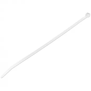StarTech.com 10 collu (25 cm) kabeļu saites - 1/8 collu (4 mm) platas, 2-5/8 collu (68 mm) saišķa diametrs, 50 mārciņu (22 kg) stiepes izturība, neilona pašfiksējošas rāvējslēdzēju saites ar izliektu galu - 94V-2/UL sarakstā, 100 gab. iepakojumā - Baltas