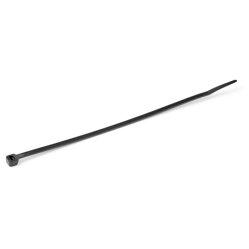 StarTech.com 10 collu (25 cm) kabeļu saites - 1/8 collas (4 mm) platas, 2-5/8 collu (68 mm) saišķa diametrs, 50 mārciņu (22 kg) stiepes izturība, neilona pašbloķējošas rāvējslēdzēja saites ar izliektu galu - 94V-2/UL sarakstā, 100 gab. iepakojums - melnas