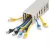 StarTech.com atvērto slotu kabeļu pārvaldības kanāls ar vāku, 2 collas(50mm) P x 2 collas(50mm) A – 6.5 pēdas(2m) garš – 1/4 collas(8mm) sloti, PVC tīkla kabeļu slēpnis/sienas vadu kanāls, maks. 80 kabeļi, UL sertificēts