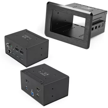 StarTech.com konferenču telpas dokstacija - universāla klēpjdatoru dokstacija - 4K HDMI, 60 W strāvas padeve, USB centrmezgls, GbE, audio - iebūvējams galda savienotājbloks ātrajām sanāksmēm/konferenču telpām
